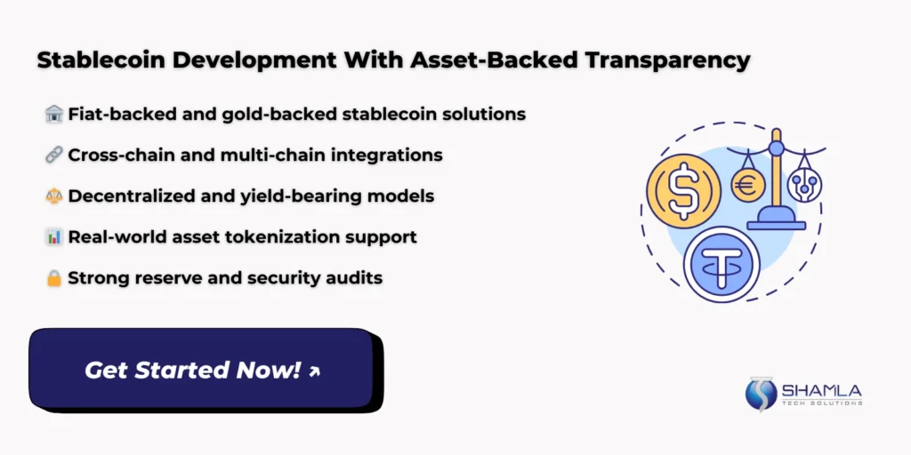 Stablecoin development with asset-backed