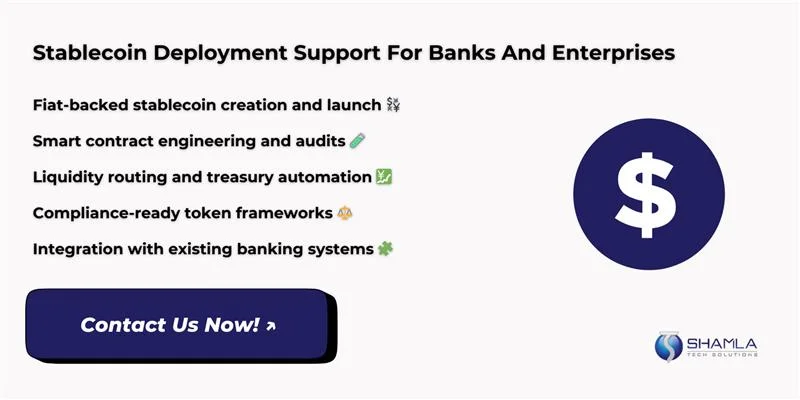 stablecoin development support for bank